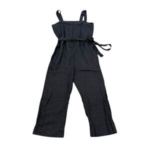 Women’s Quince Black Cotton Wide Leg Overalls 2010s